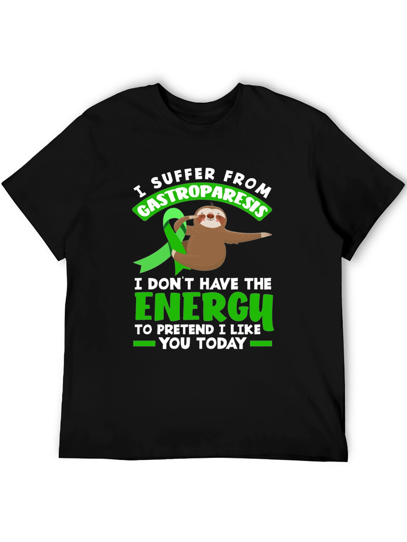 Gastroparesis Awareness Sloth Graphic Tee