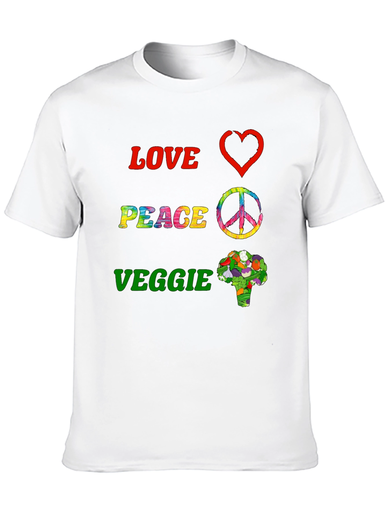 Love Peace Veggie Graphic T-Shirt