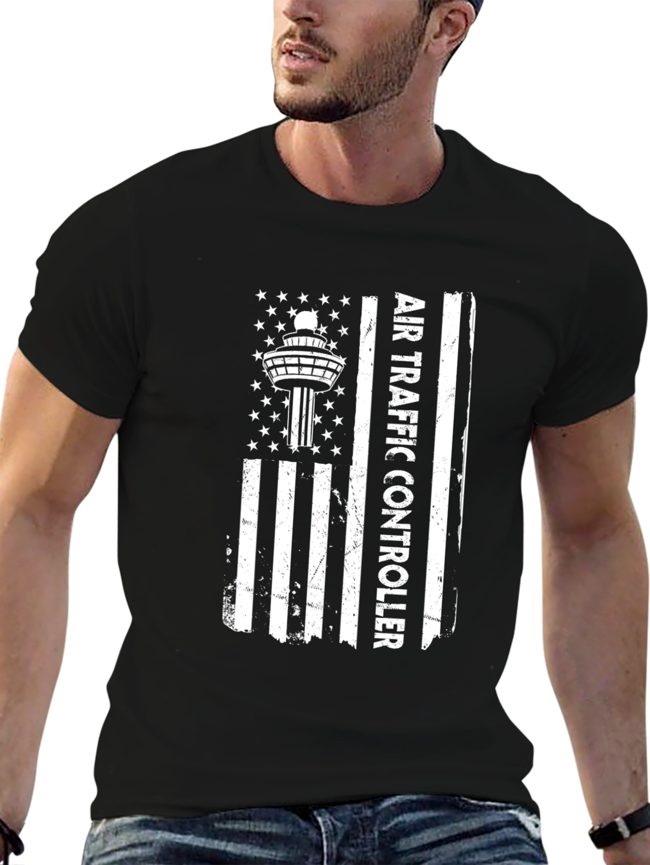 Air Traffic Controller American Flag T-Shirt