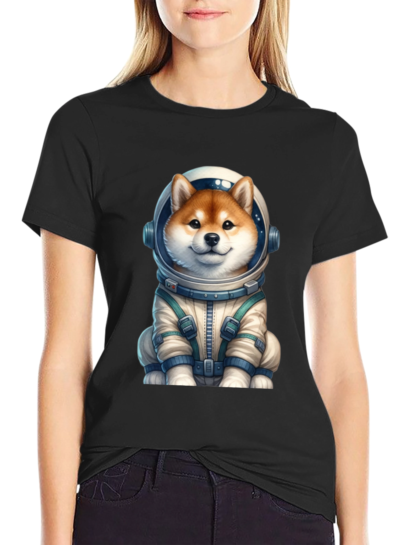 Astronaut Shiba Inu T-Shirt - Space Dog Tee