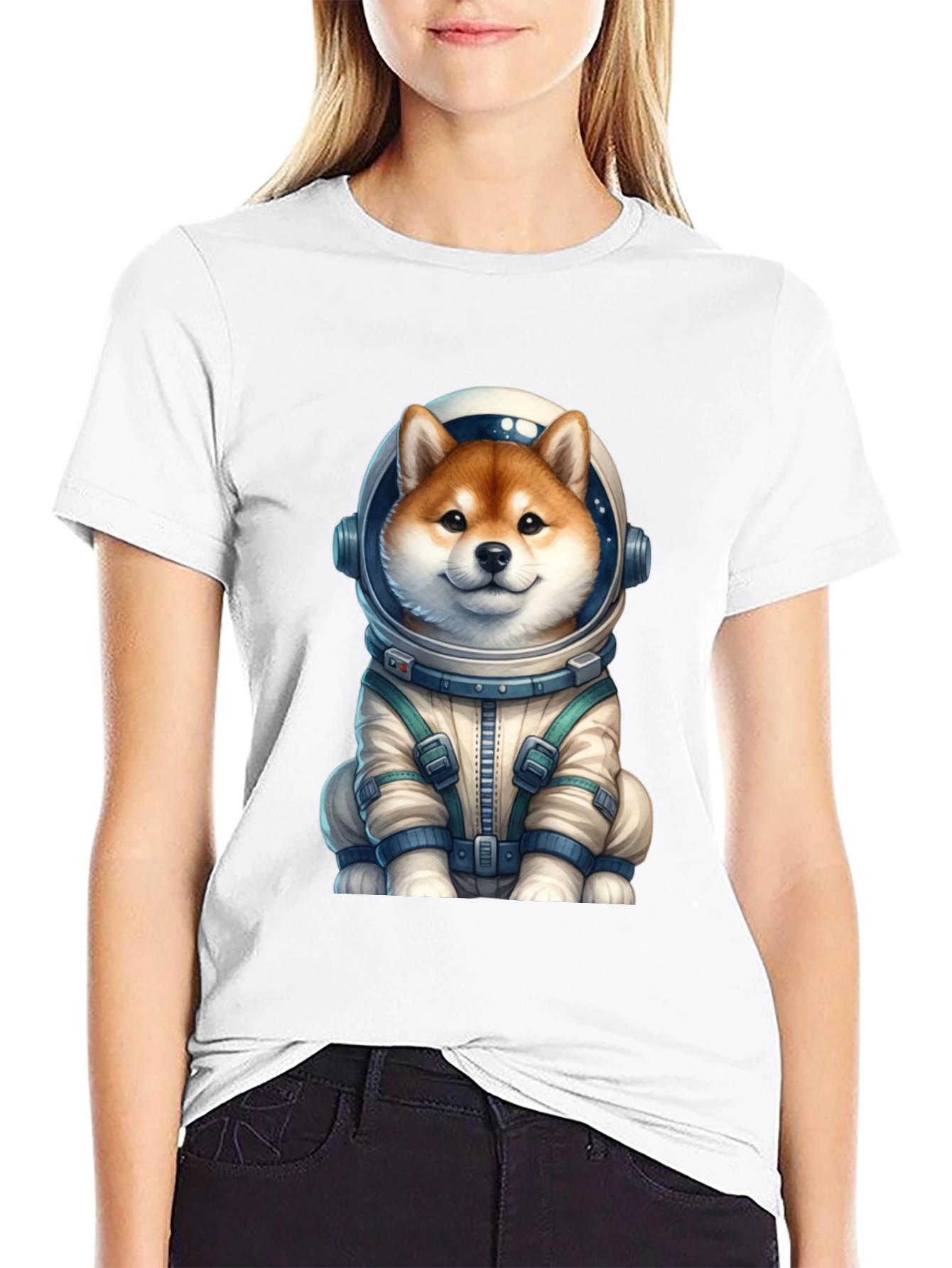 Astronaut Shiba Inu T-Shirt - Space Dog Tee