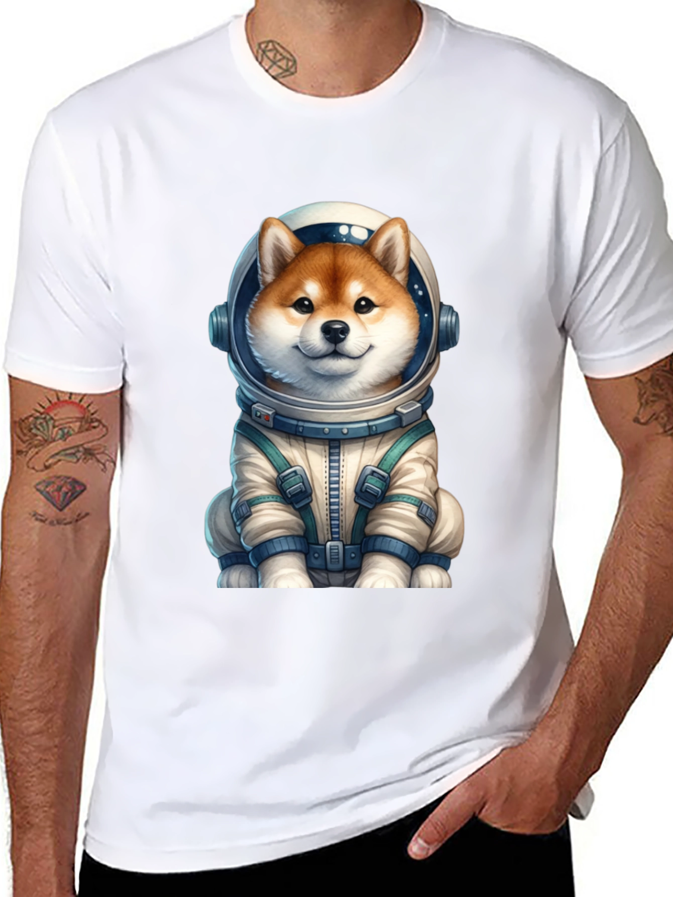 Astronaut Shiba Inu T-Shirt - Space Dog Tee