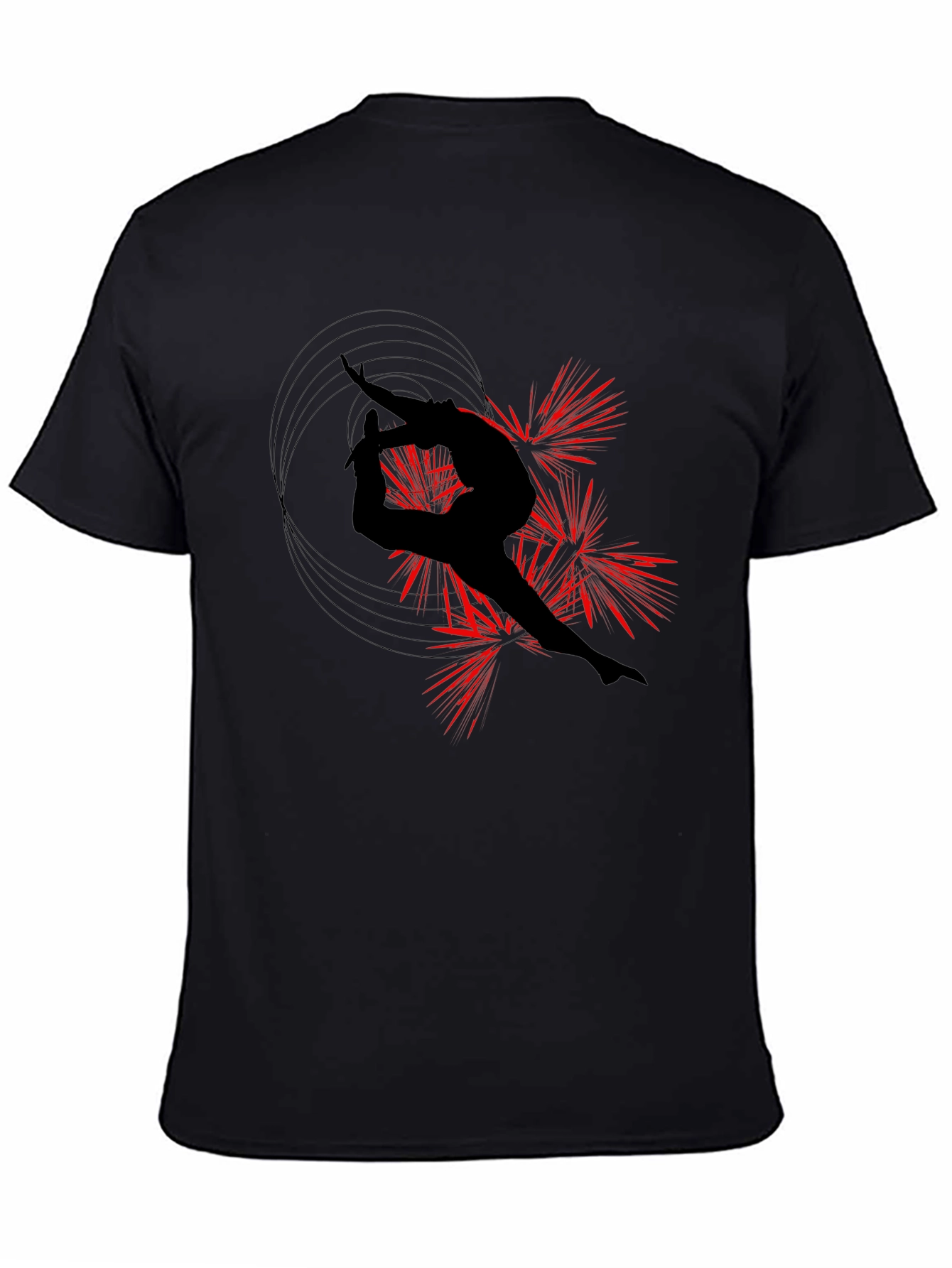 Artistic Silhouette Tee - Black Graphic T-Shirt