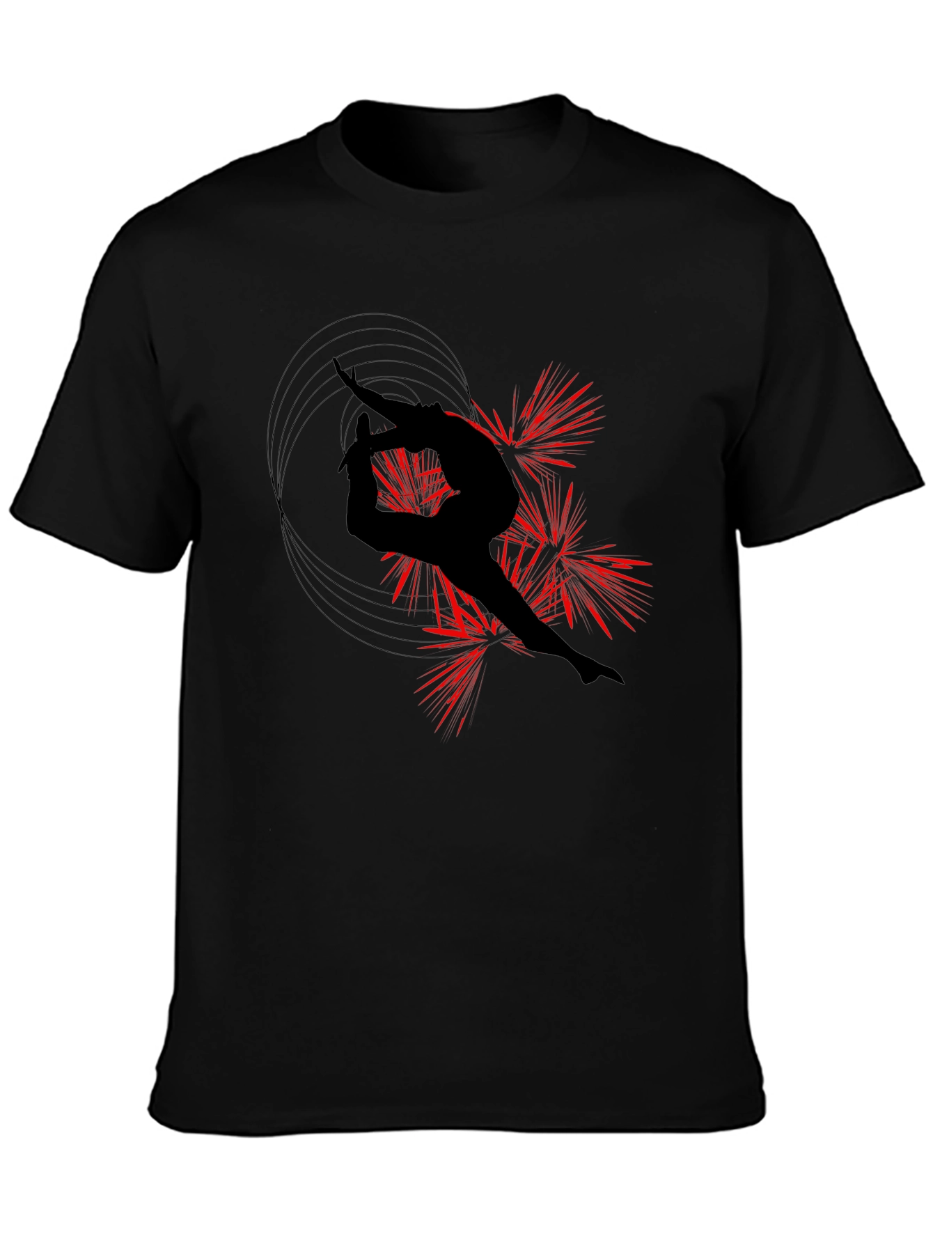 Artistic Silhouette Tee - Black Graphic T-Shirt