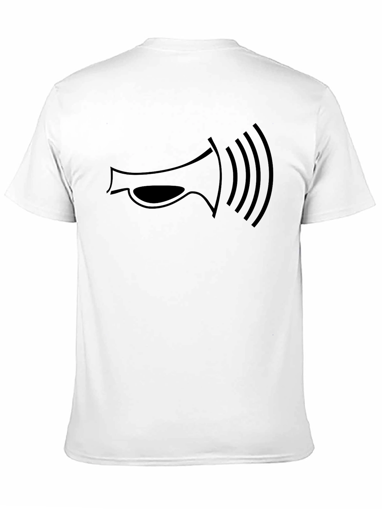 Abstract Horn Graphic Tee - Modern Style