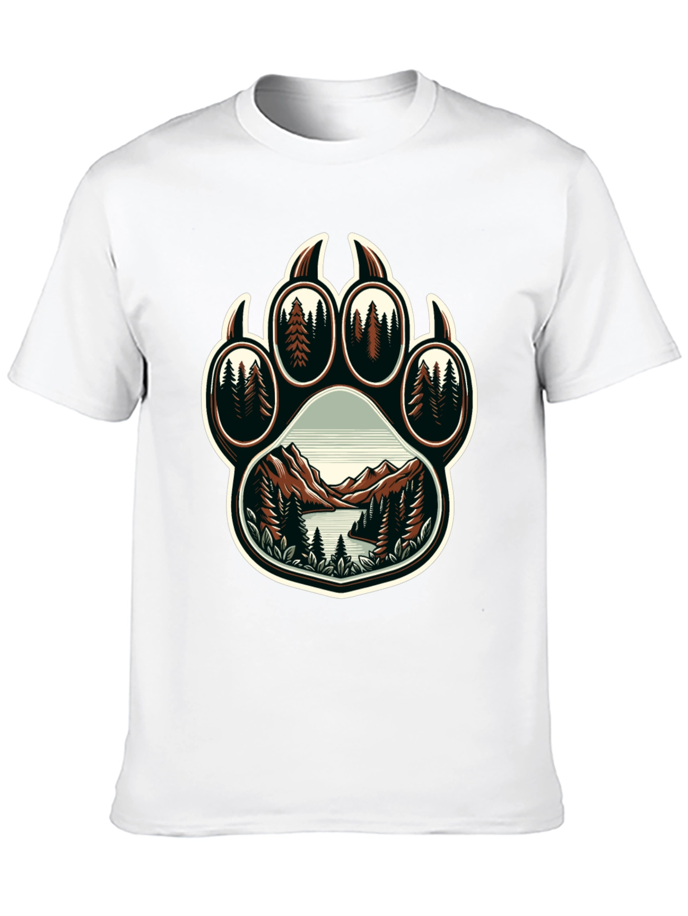 Bear Paw Nature Graphic T-Shirt