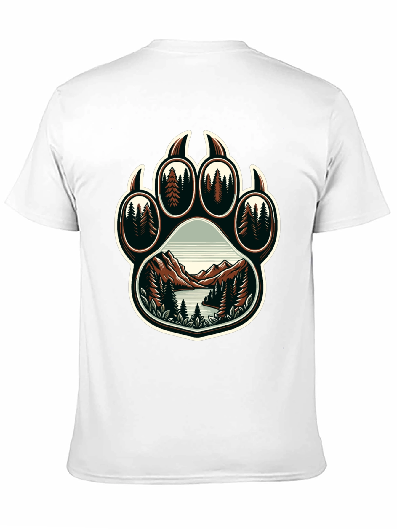 Bear Paw Nature Graphic T-Shirt