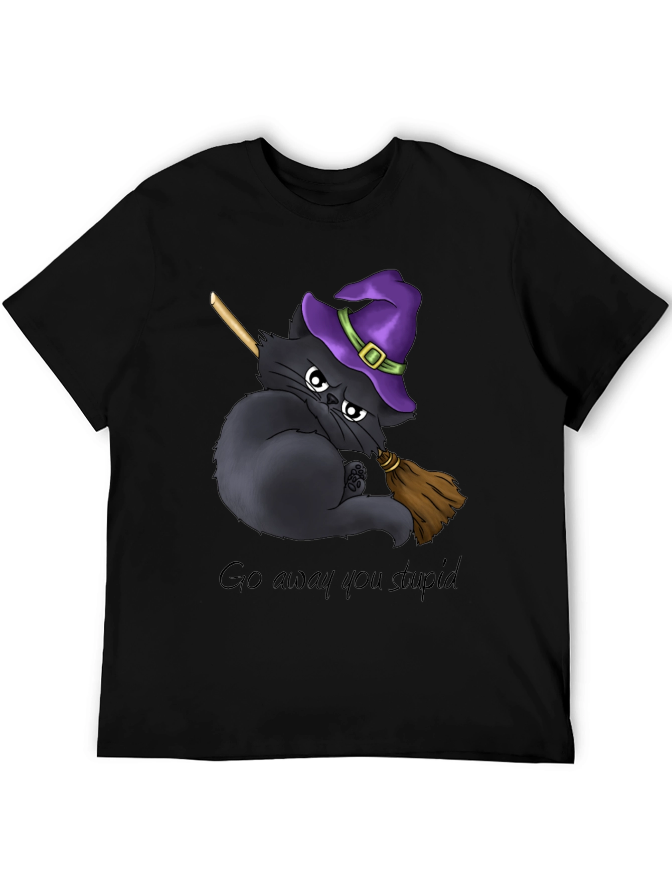 Grumpy Witch Cat Graphic Tee