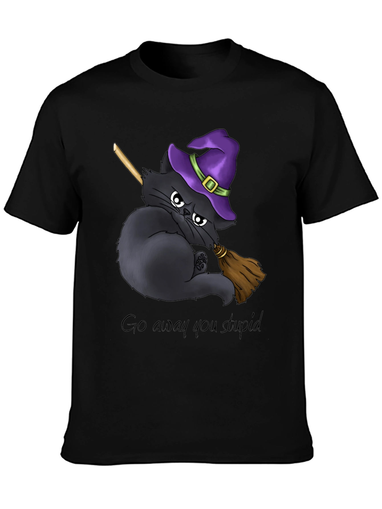 Grumpy Witch Cat Graphic Tee