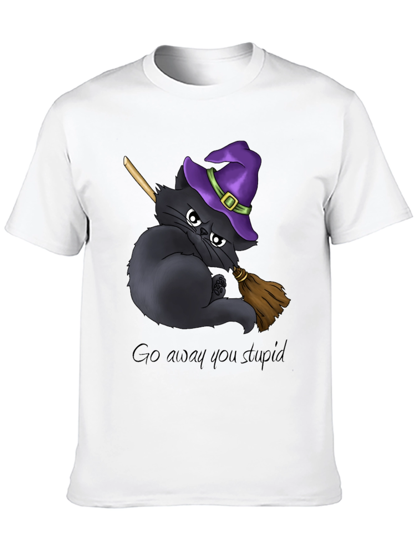 Grumpy Witch Cat Graphic Tee