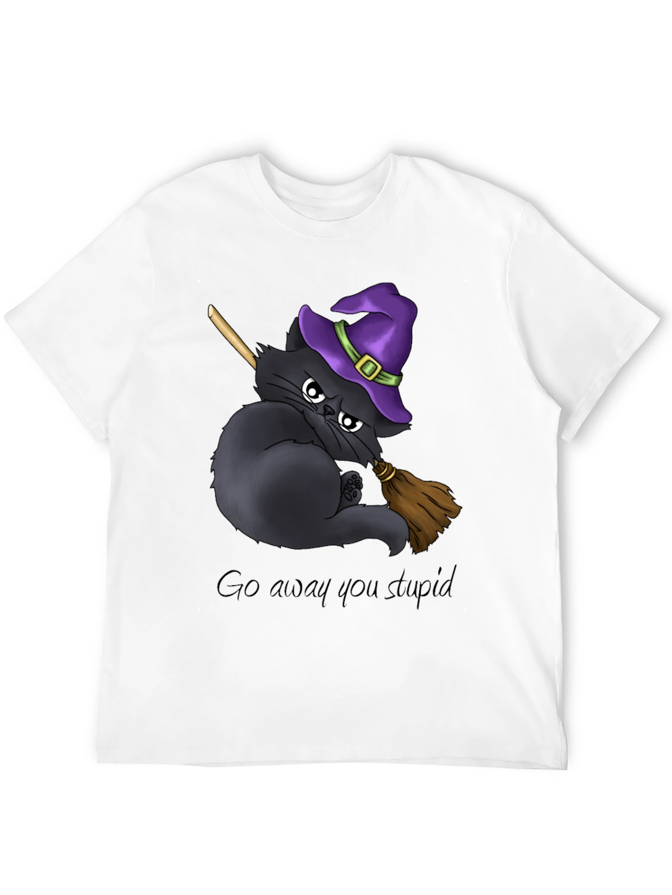 Grumpy Witch Cat Graphic Tee