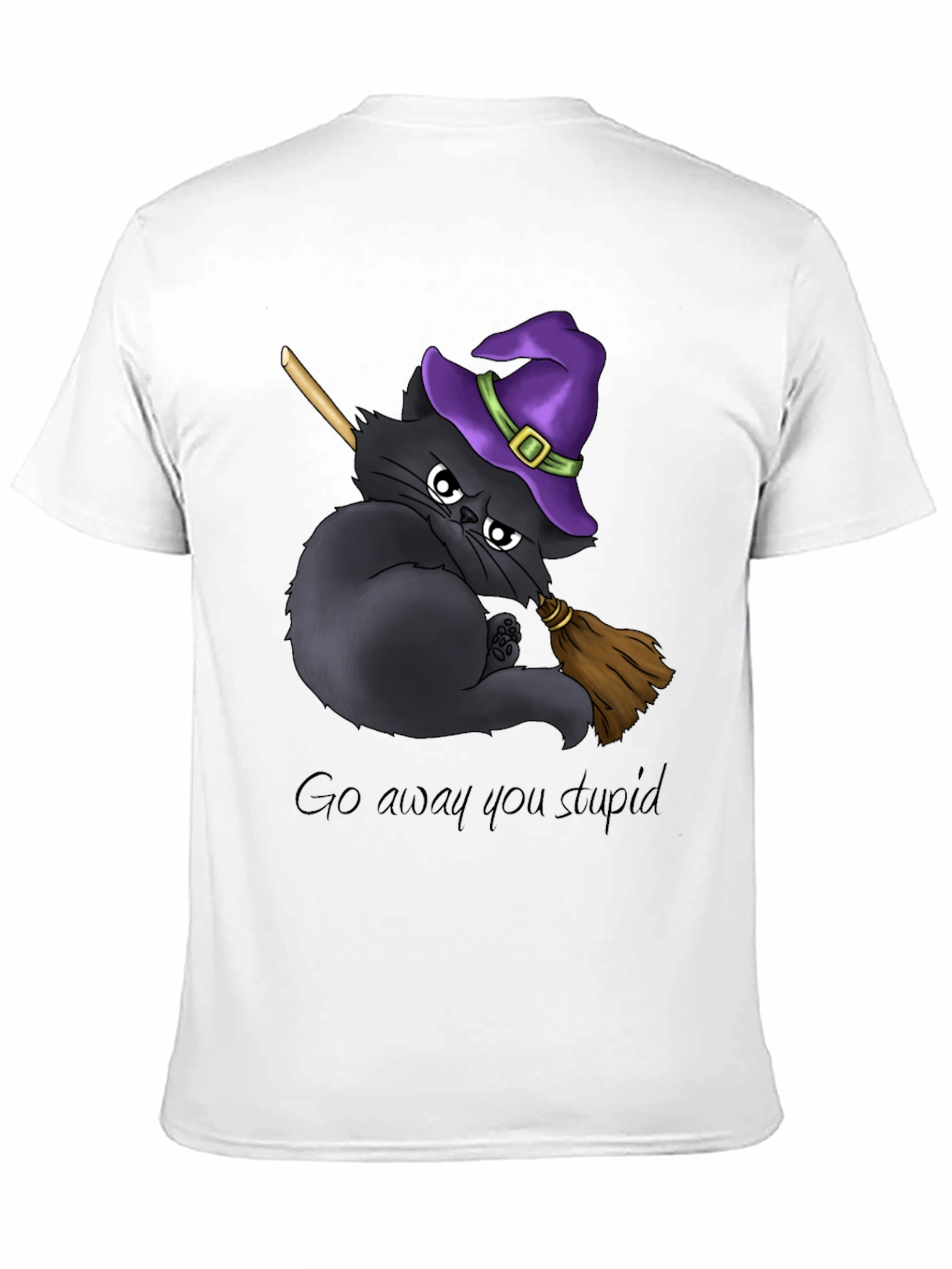 Grumpy Witch Cat Graphic Tee