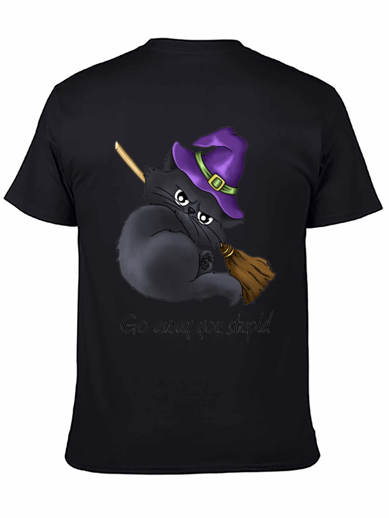 Grumpy Witch Cat Graphic Tee