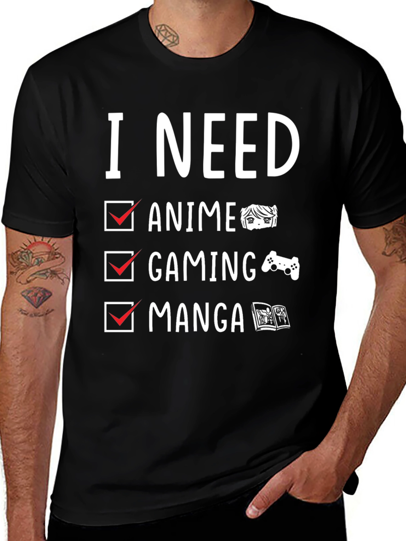 I Need Anime Gaming Manga T-Shirt
