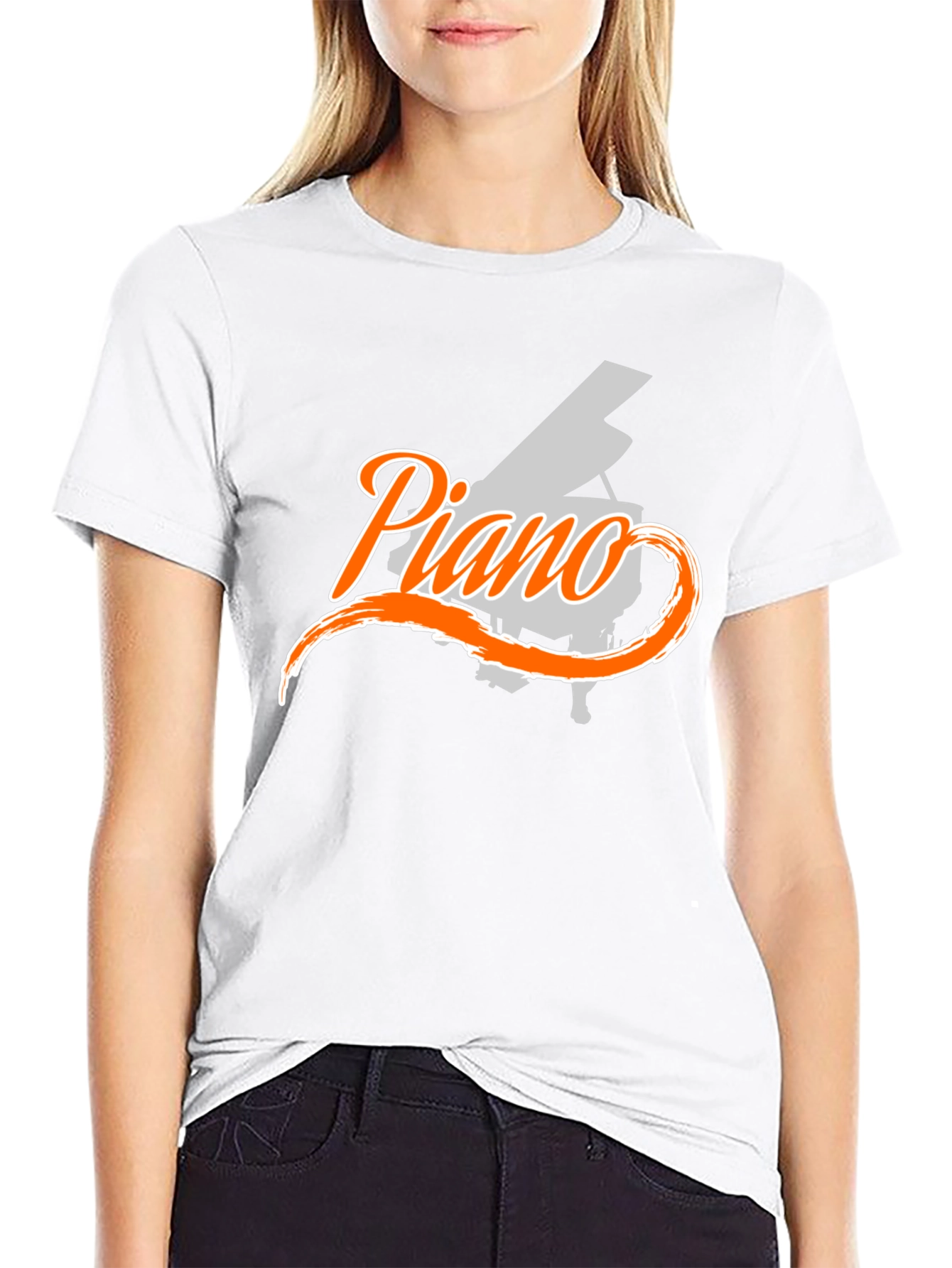 Piano Graphic T-Shirt - Music Lover Tee