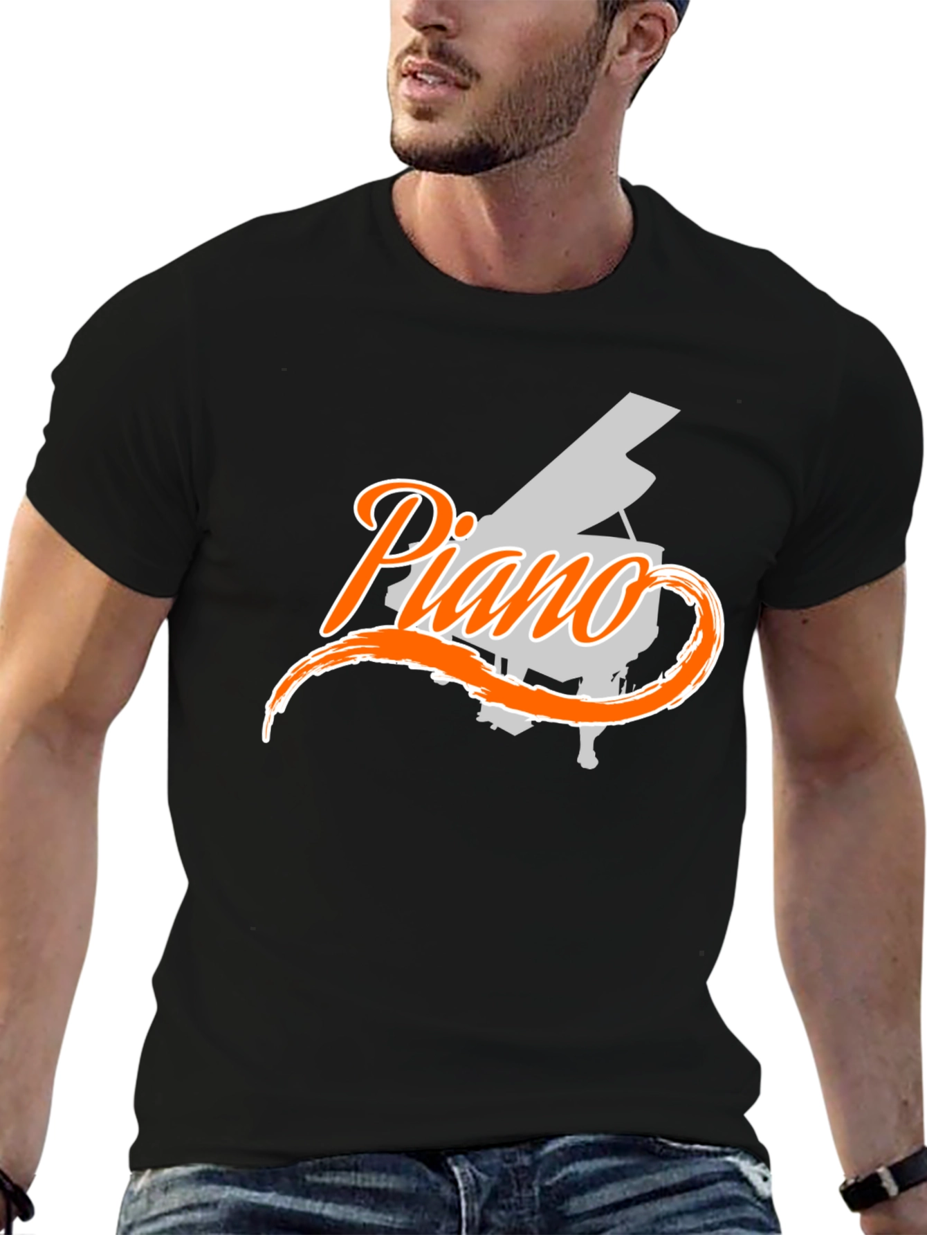 Piano Graphic T-Shirt - Music Lover Tee