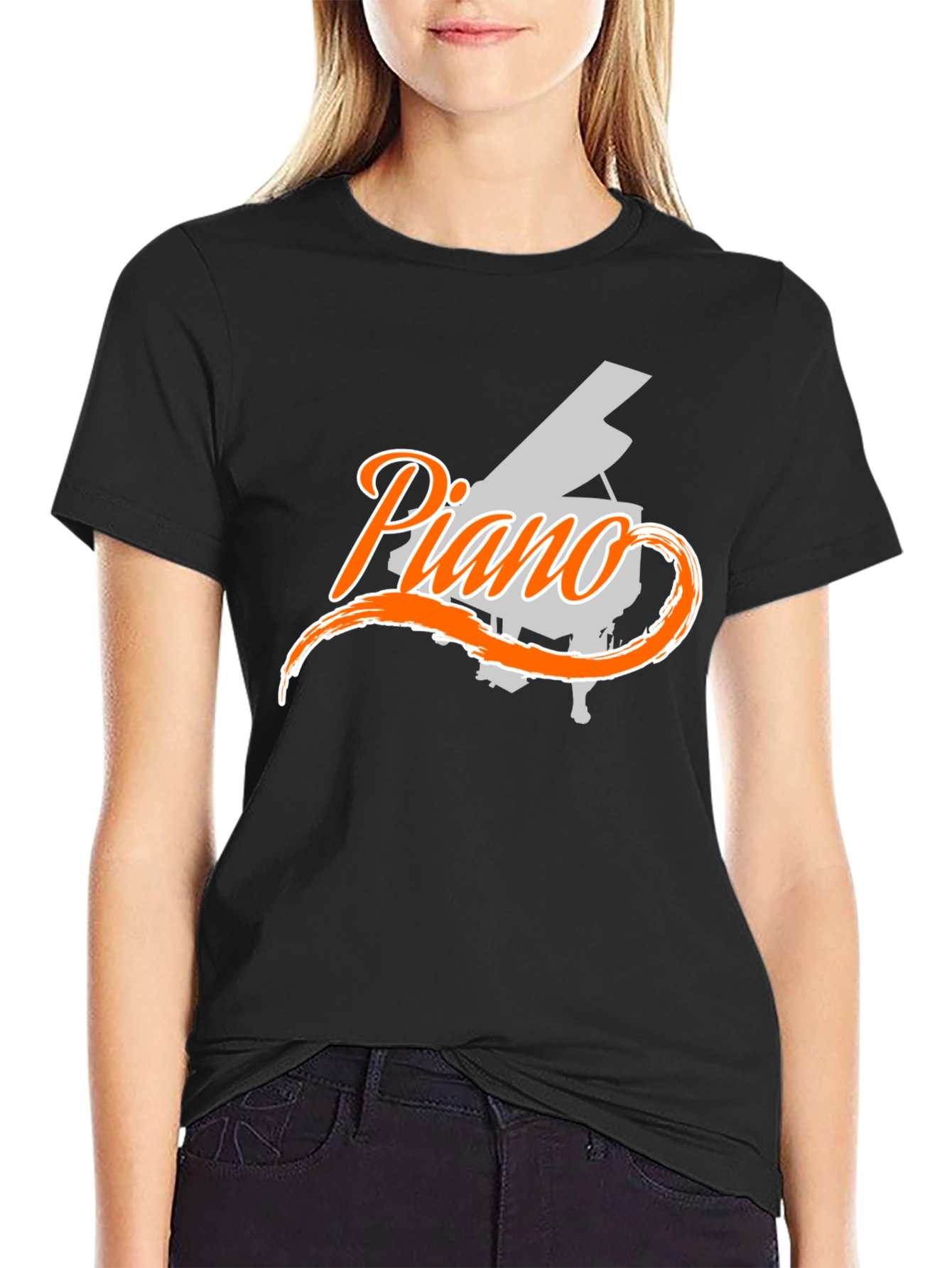 Piano Graphic T-Shirt - Music Lover Tee