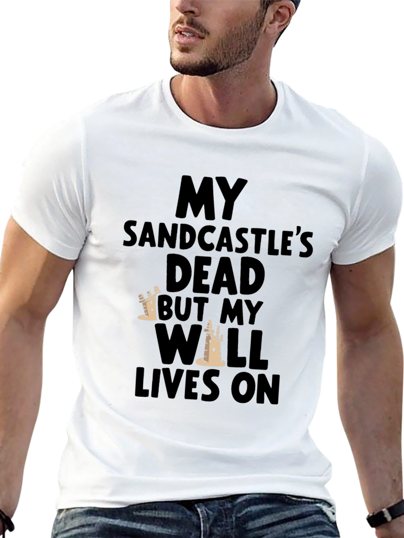 Sandcastles Dead Wall Lives On Graphic T-Shirt