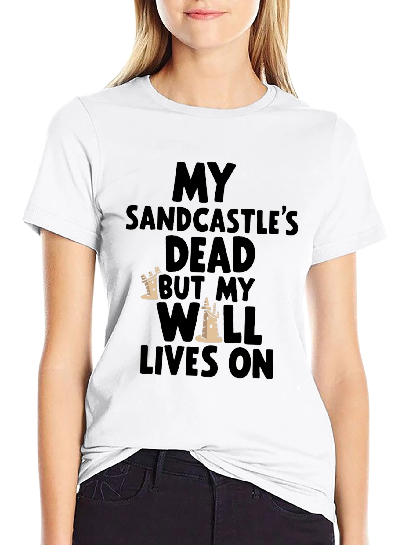 Sandcastles Dead Wall Lives On Graphic T-Shirt