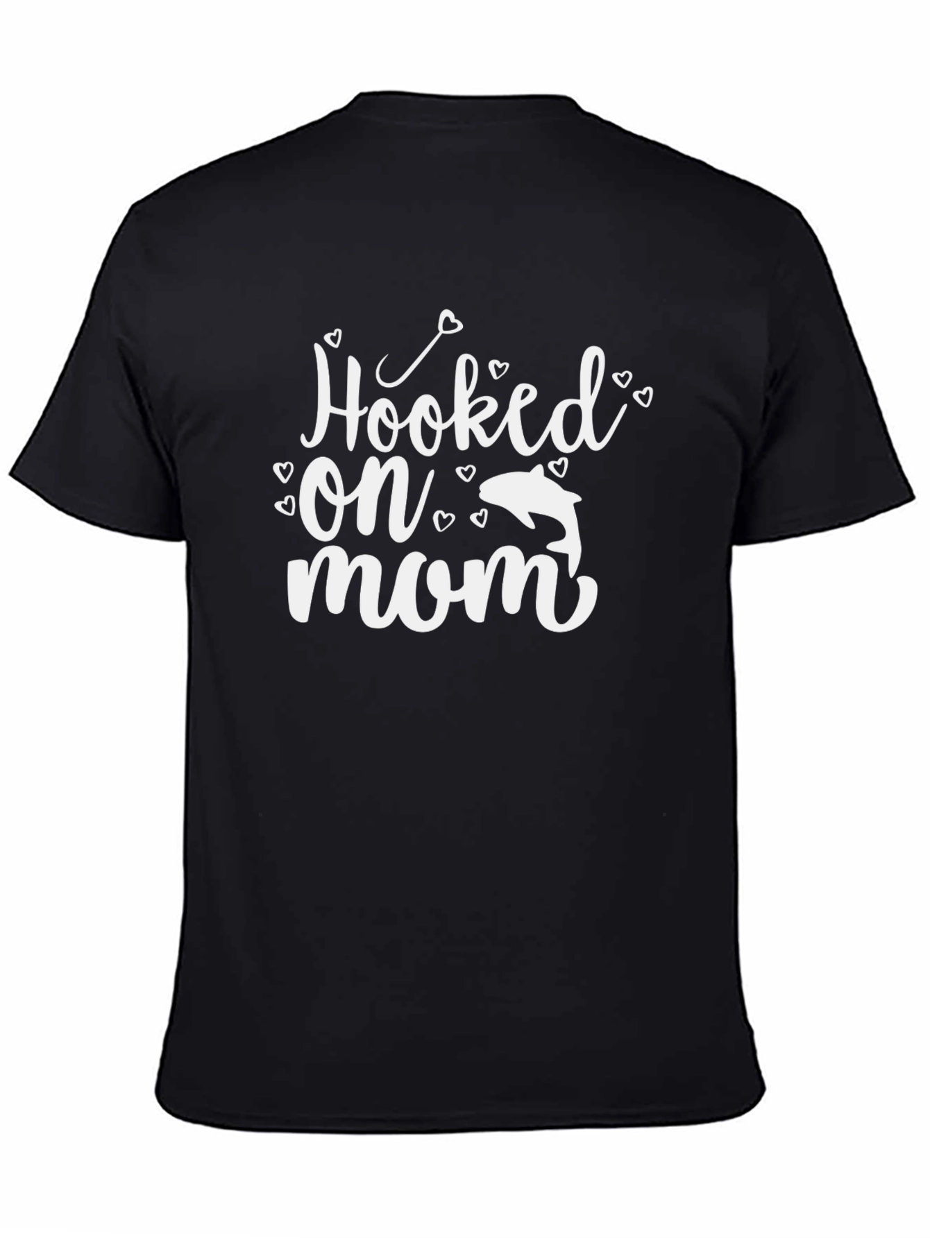Hooked on Mom Graphic Tee - Black