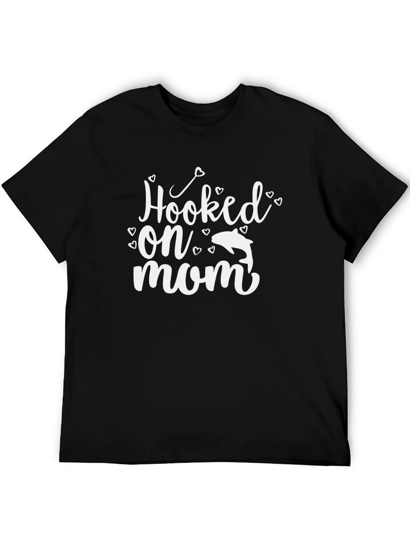 Hooked on Mom Graphic Tee - Black