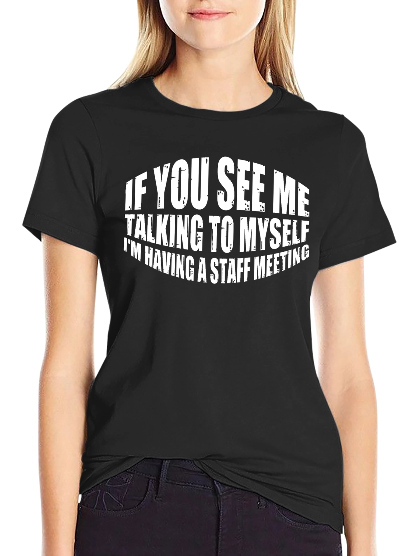 Funny Staff Meeting T-Shirt - Black