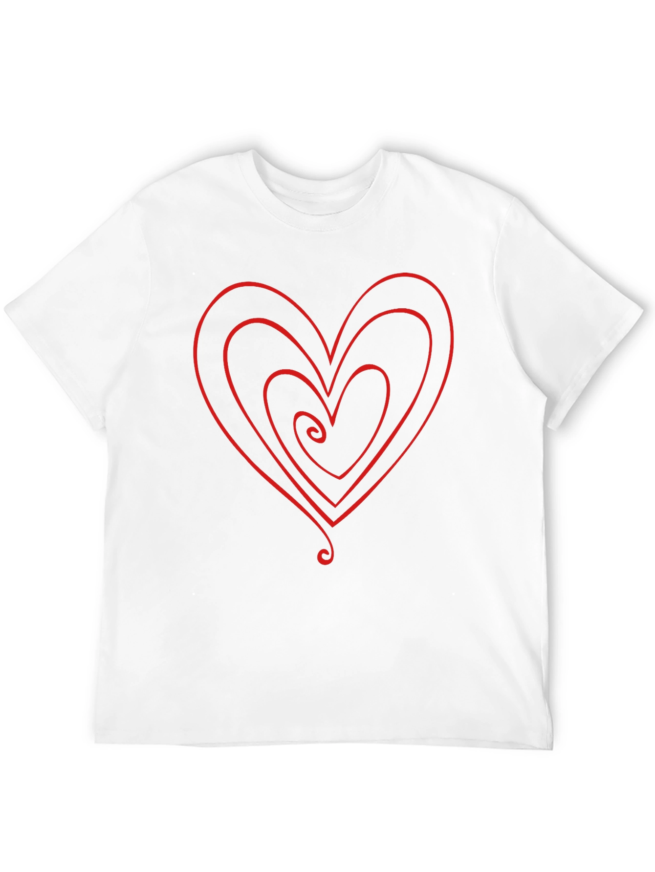 Heartbeat T-Shirt - Stylish Love Design Black Cotton Tee