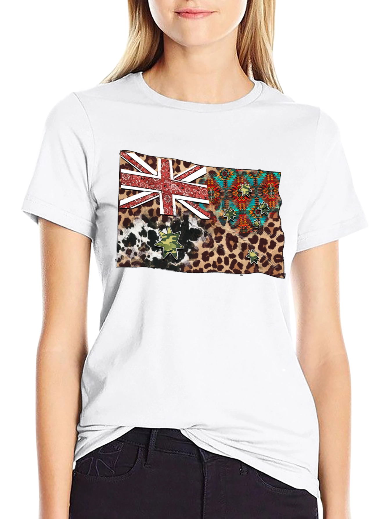 Novelty Print Black T-Shirt