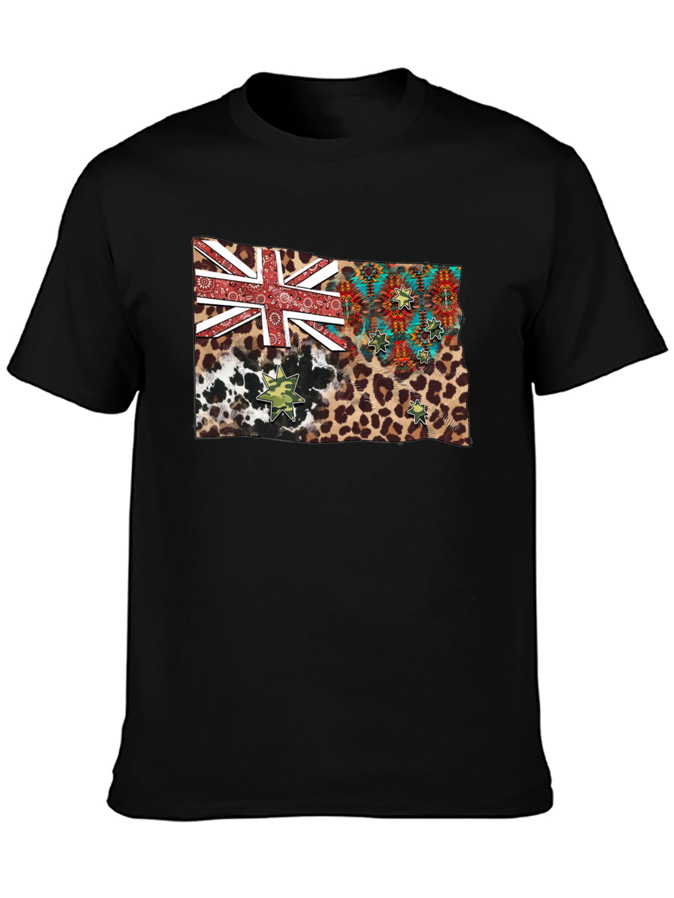 Novelty Print Black T-Shirt