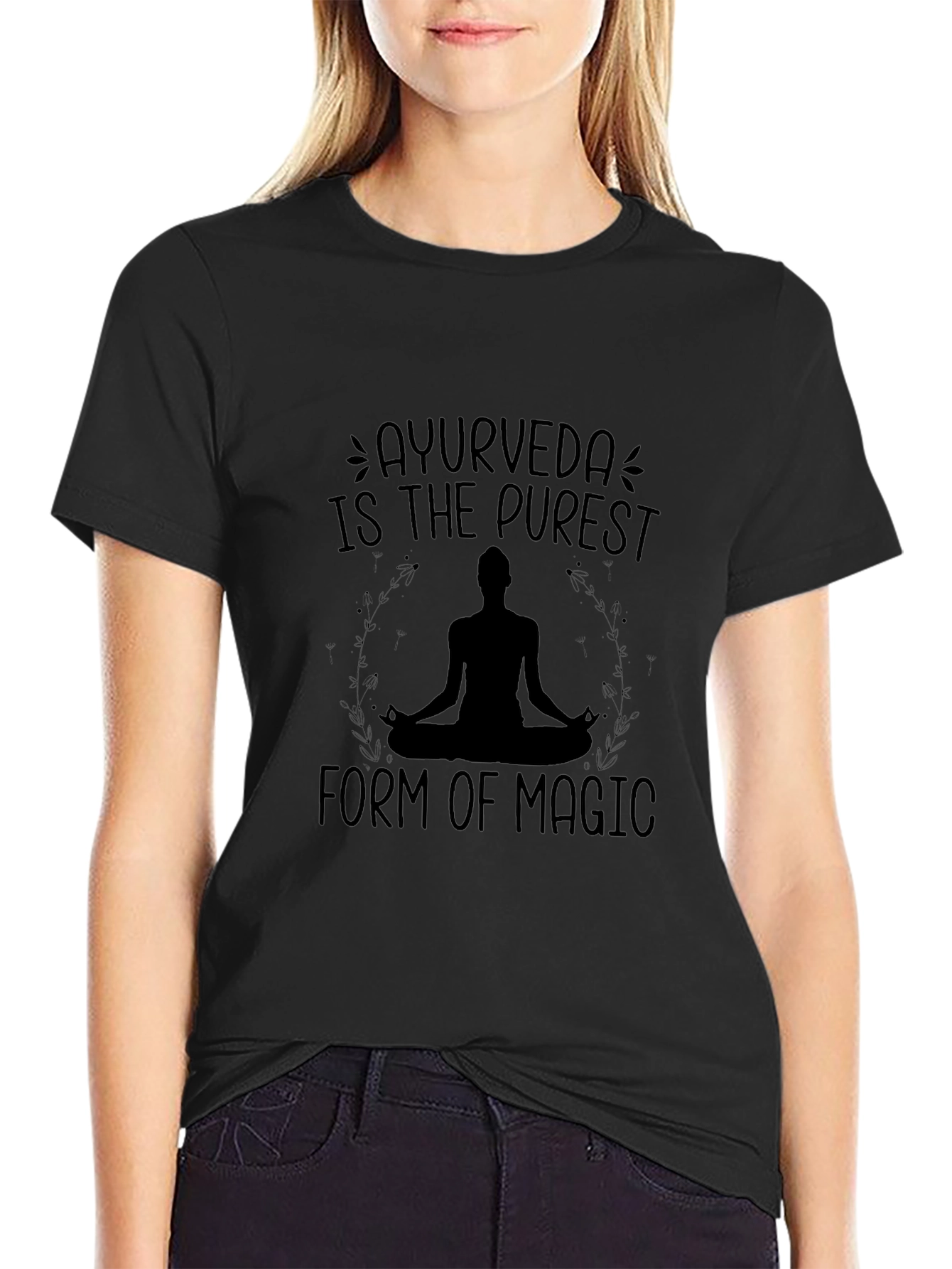Ayurveda Magic Black T-Shirt