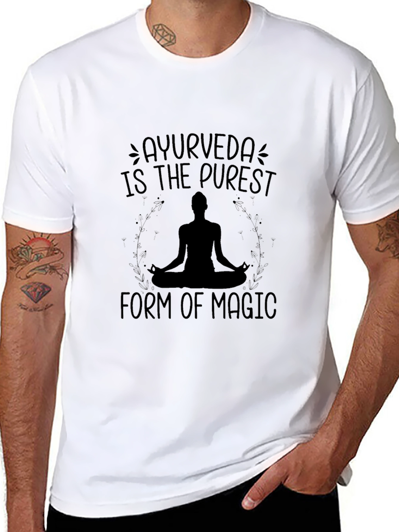 Ayurveda Magic Black T-Shirt
