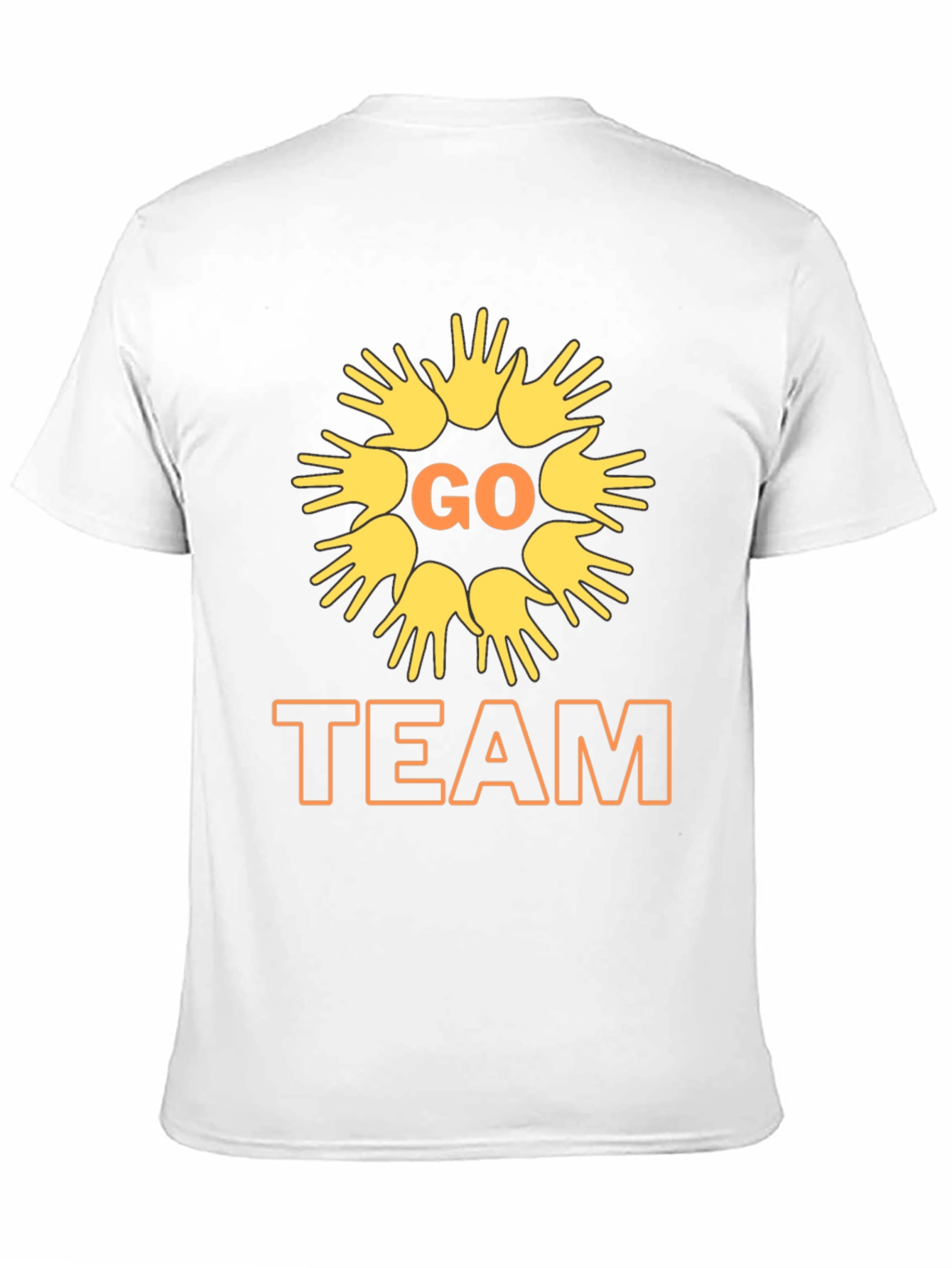 Go Team Black T-Shirt with Graphic Print