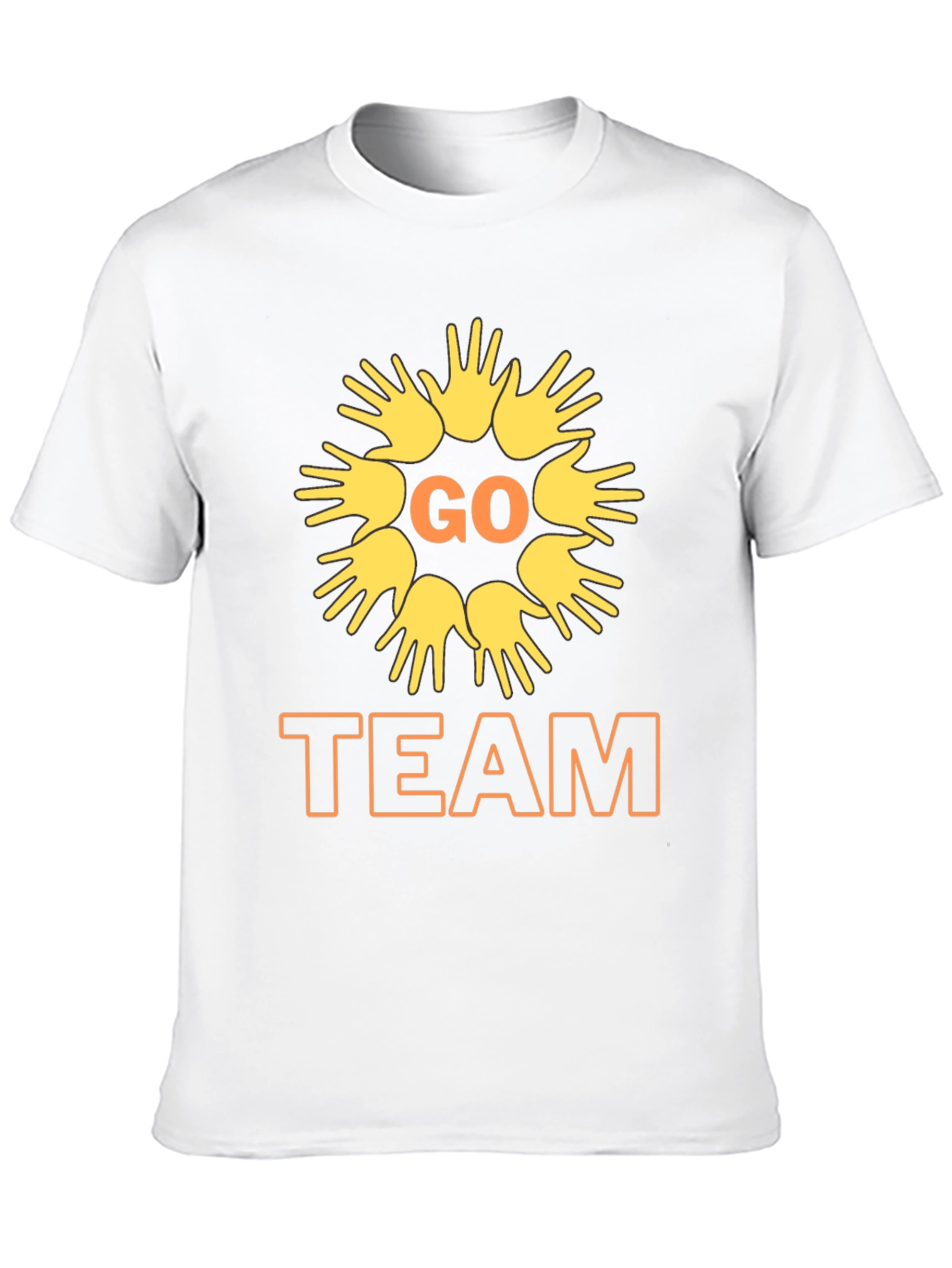 Go Team Black T-Shirt with Graphic Print