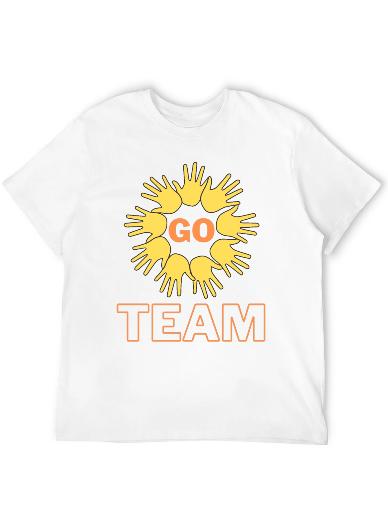Go Team Black T-Shirt with Graphic Print