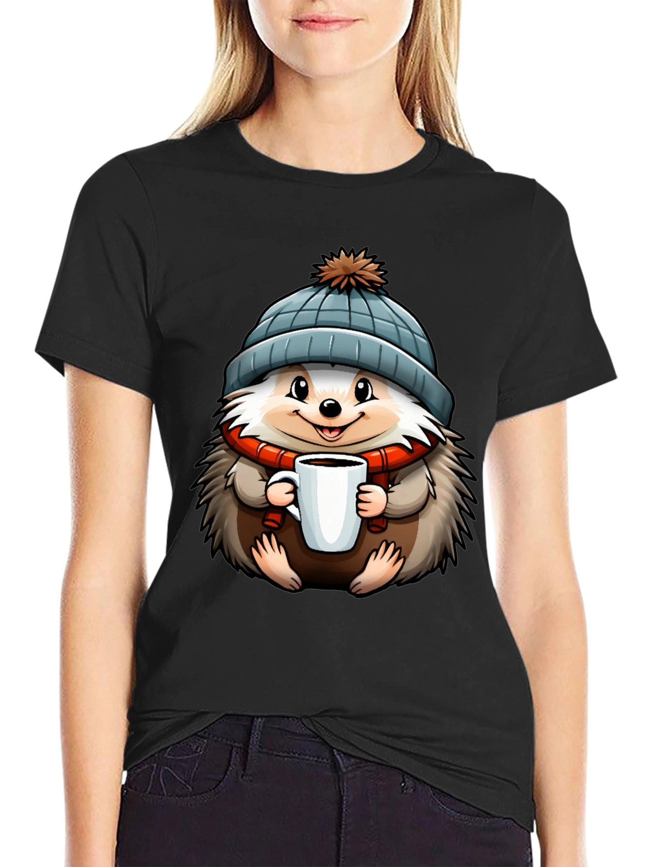 Cute Hedgehog Winter T-Shirt