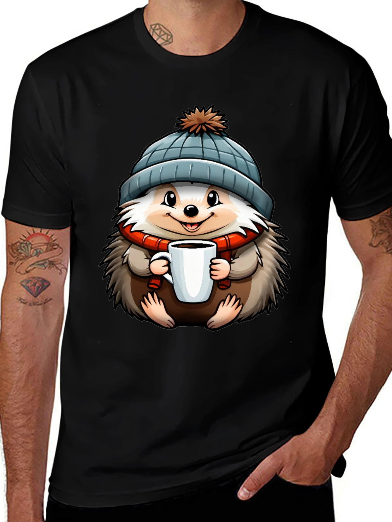 Cute Hedgehog Winter T-Shirt