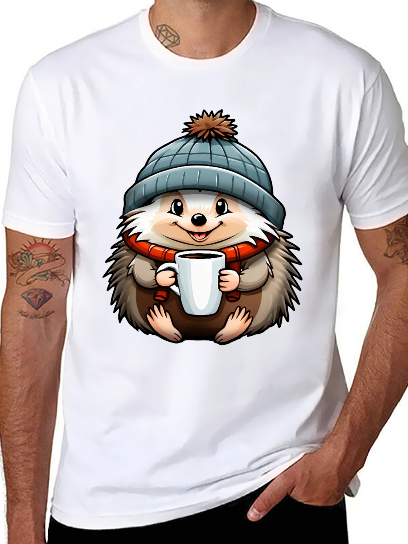 Cute Hedgehog Winter T-Shirt