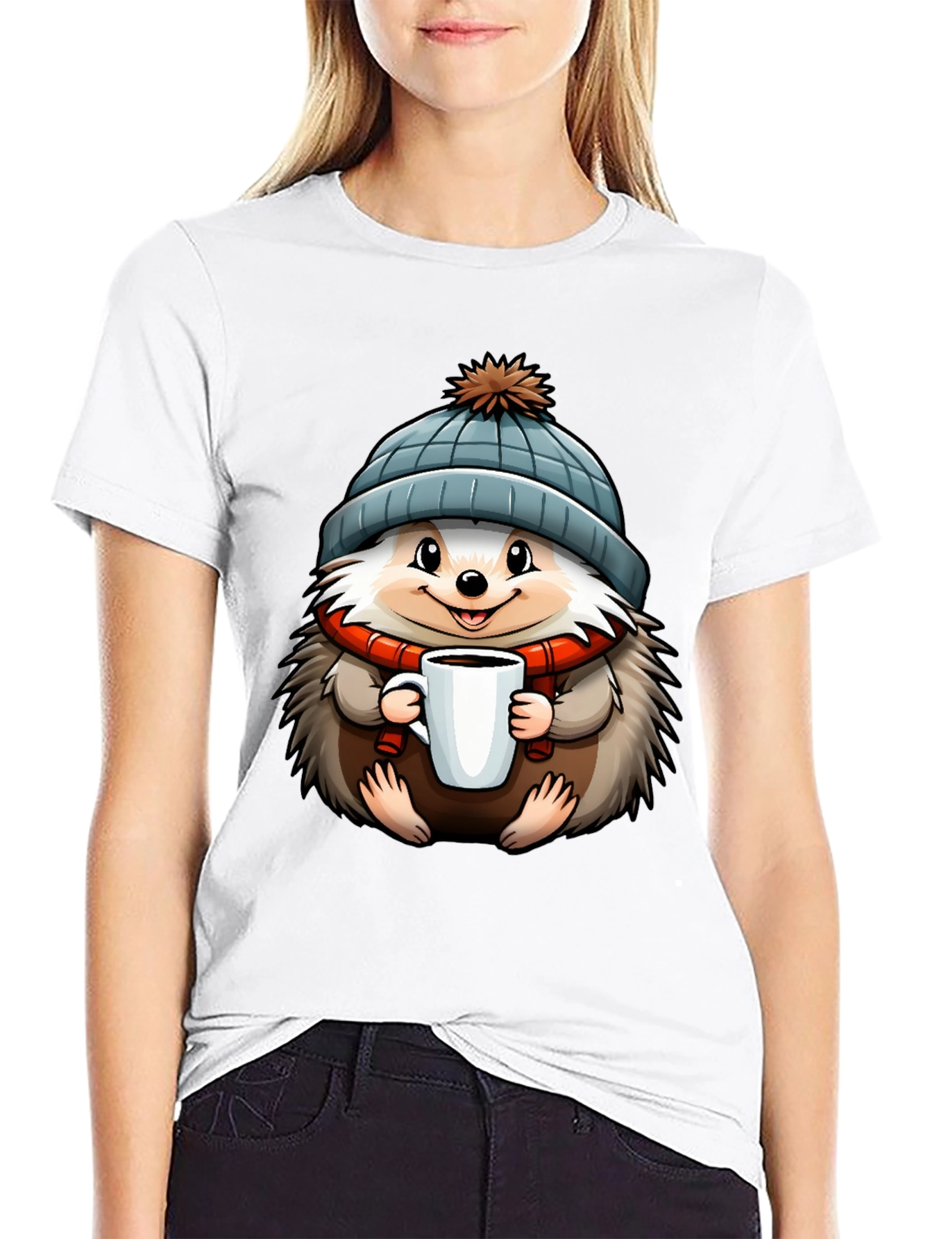 Cute Hedgehog Winter T-Shirt