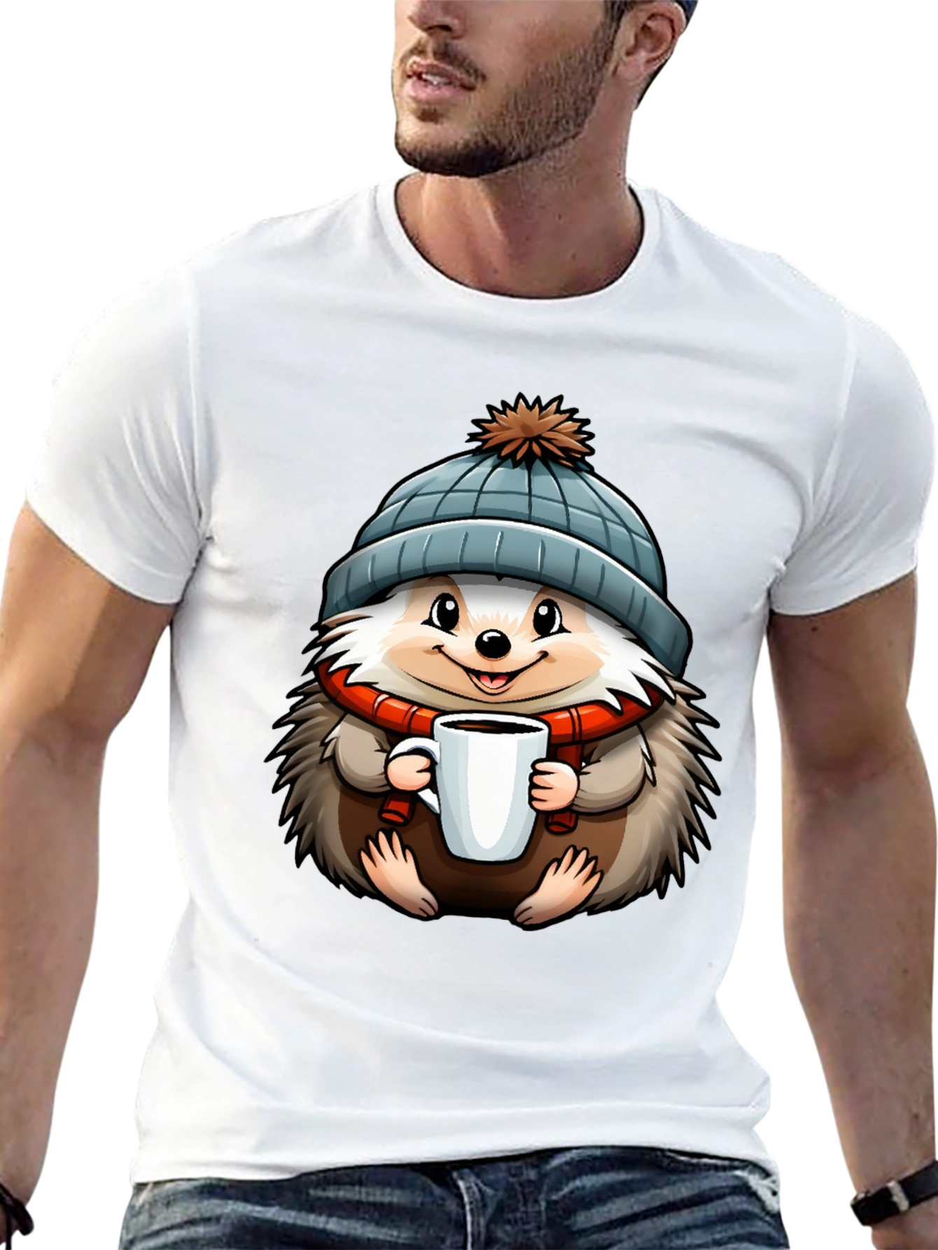 Cute Hedgehog Winter T-Shirt