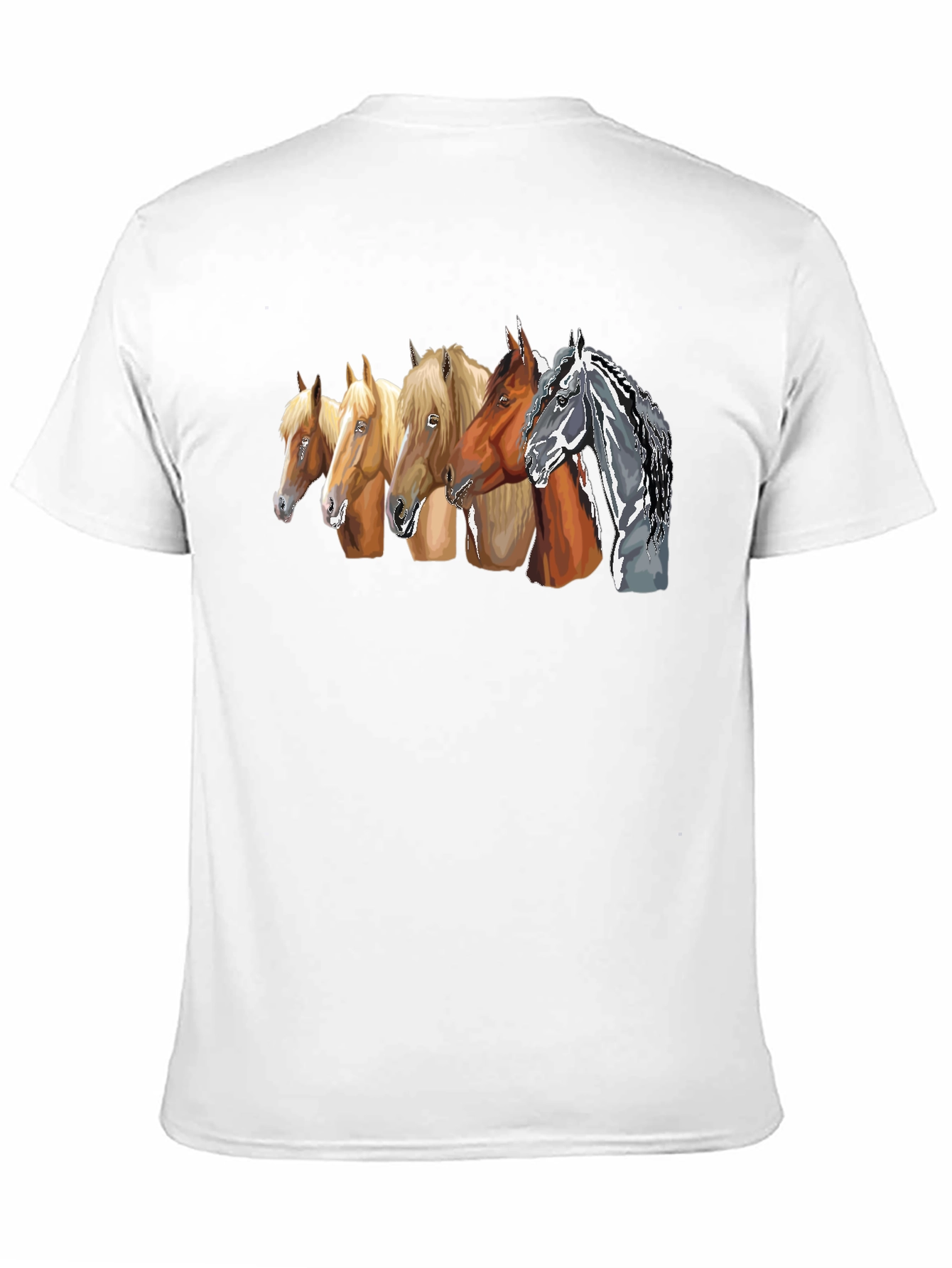Horse Breeds Graphic Tee - Black Cotton T-Shirt
