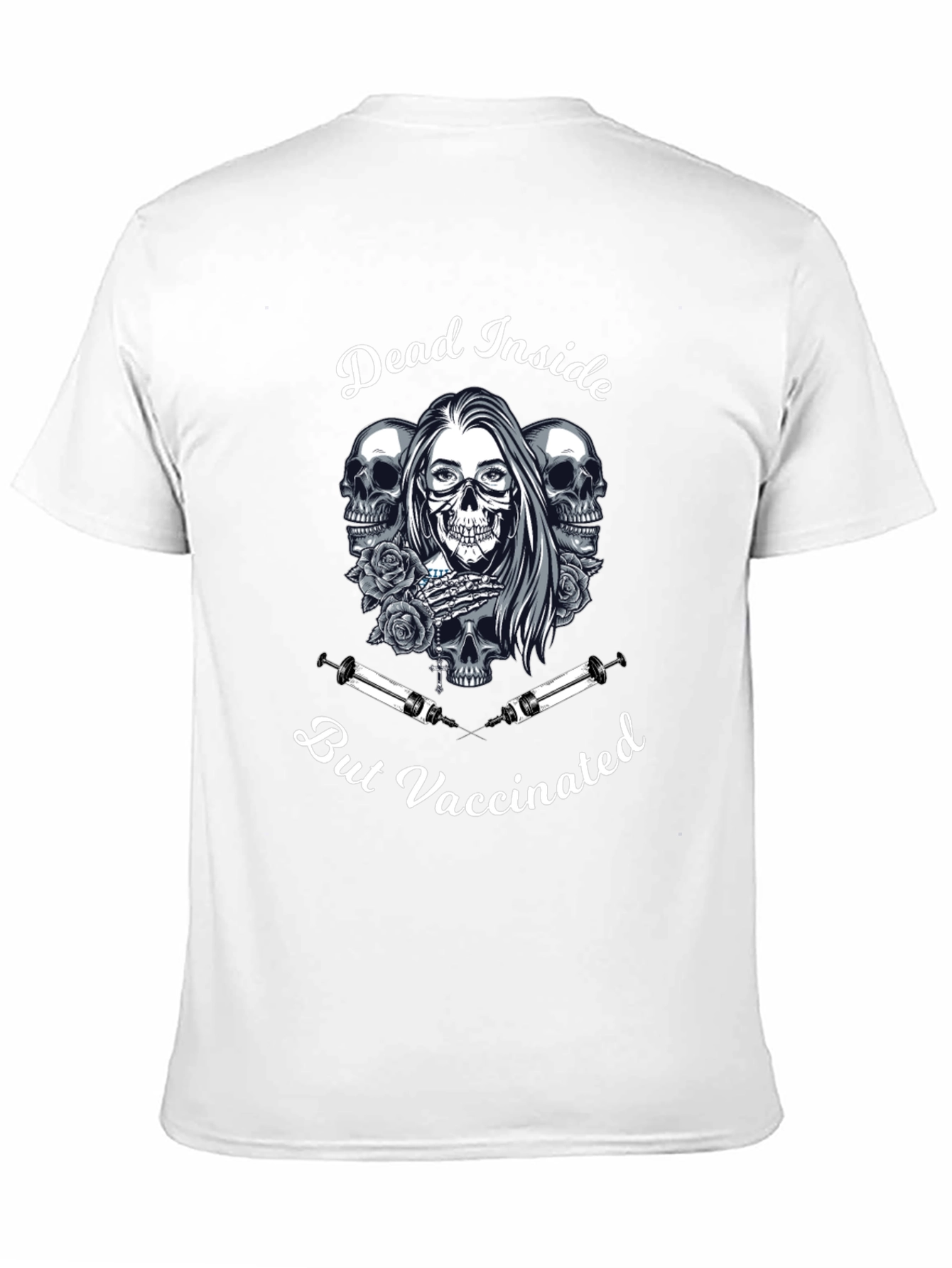 Dead Inside But Vaccinated Black T-Shirt