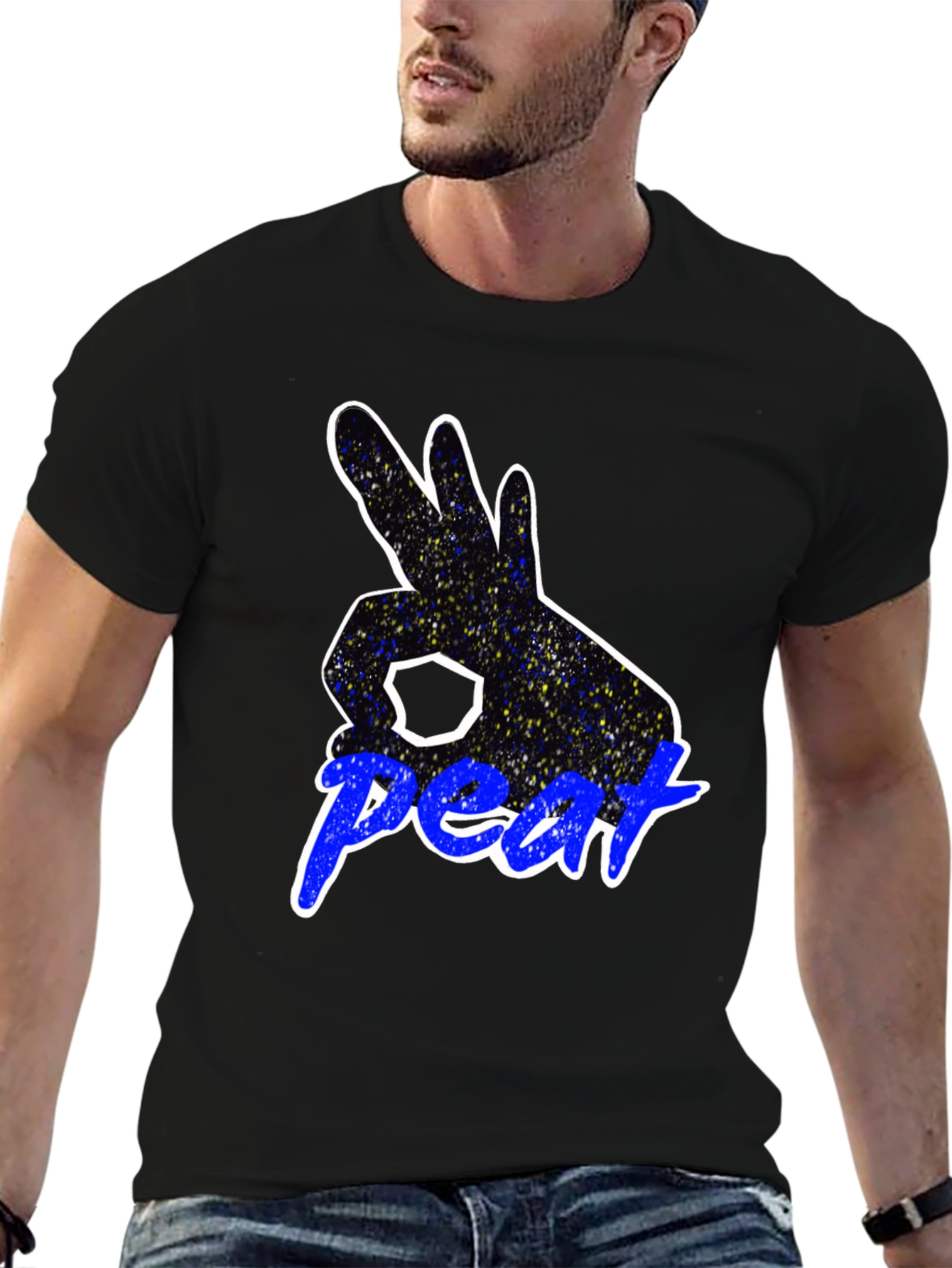 Peat Hand Sign Graphic Tee - Black