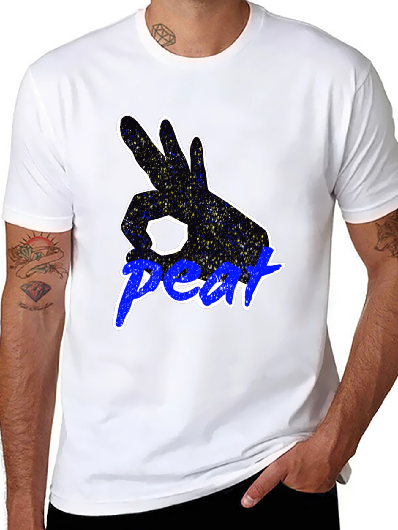 Peat Hand Sign Graphic Tee - Black