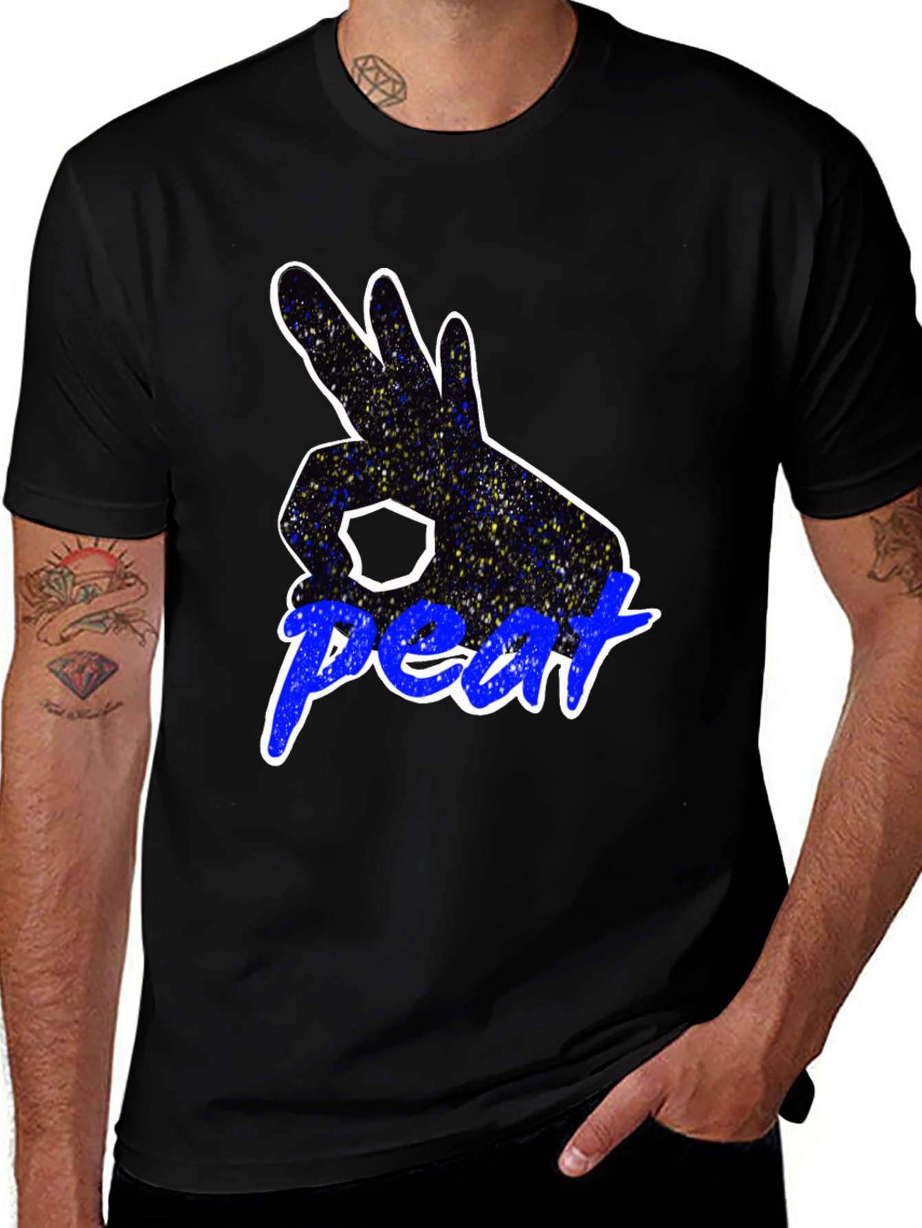 Peat Hand Sign Graphic Tee - Black