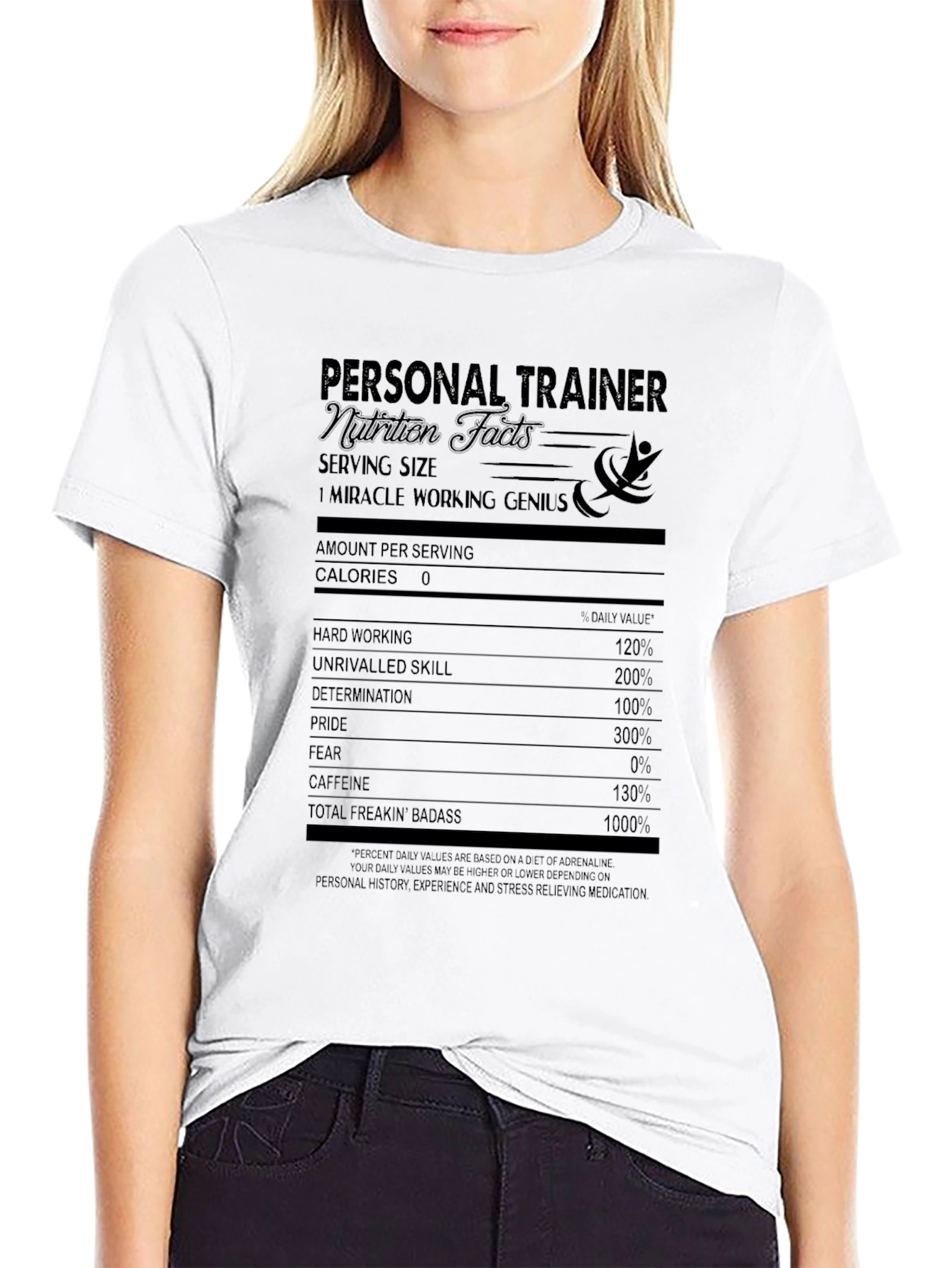 Personal Trainer Nutrition Facts Black T-Shirt