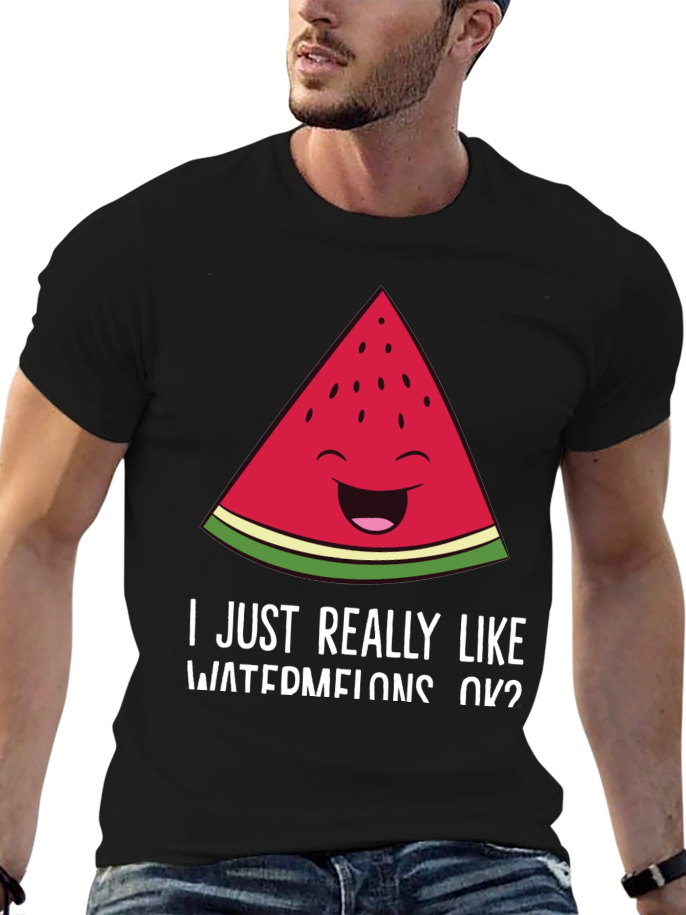 Funny Watermelon T-Shirt - I Like Watermelons OK?