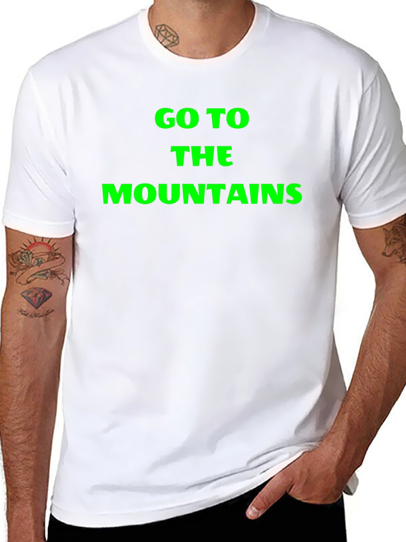 Go To The Mountains Black Graphic Tee