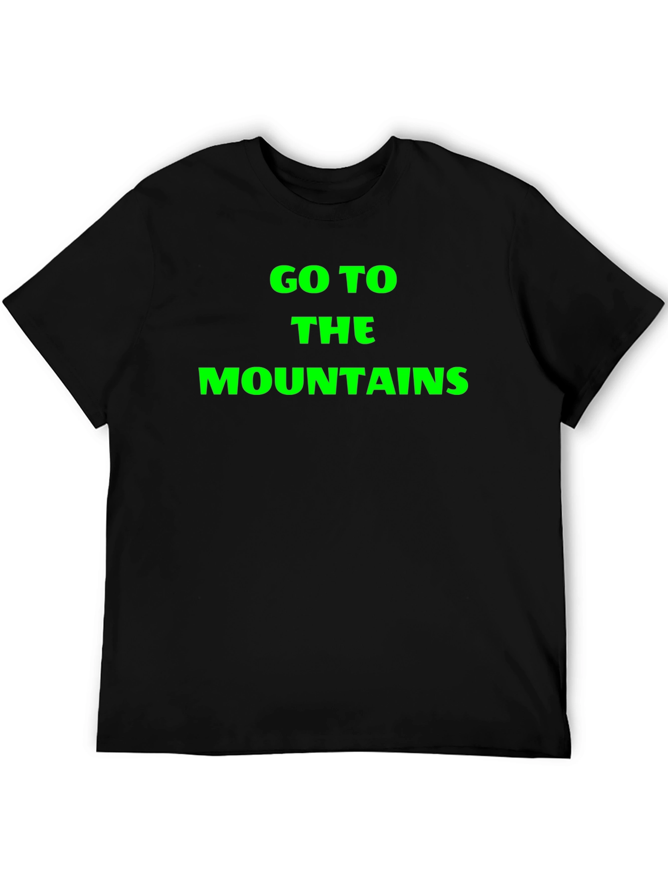 Go To The Mountains Black Graphic Tee
