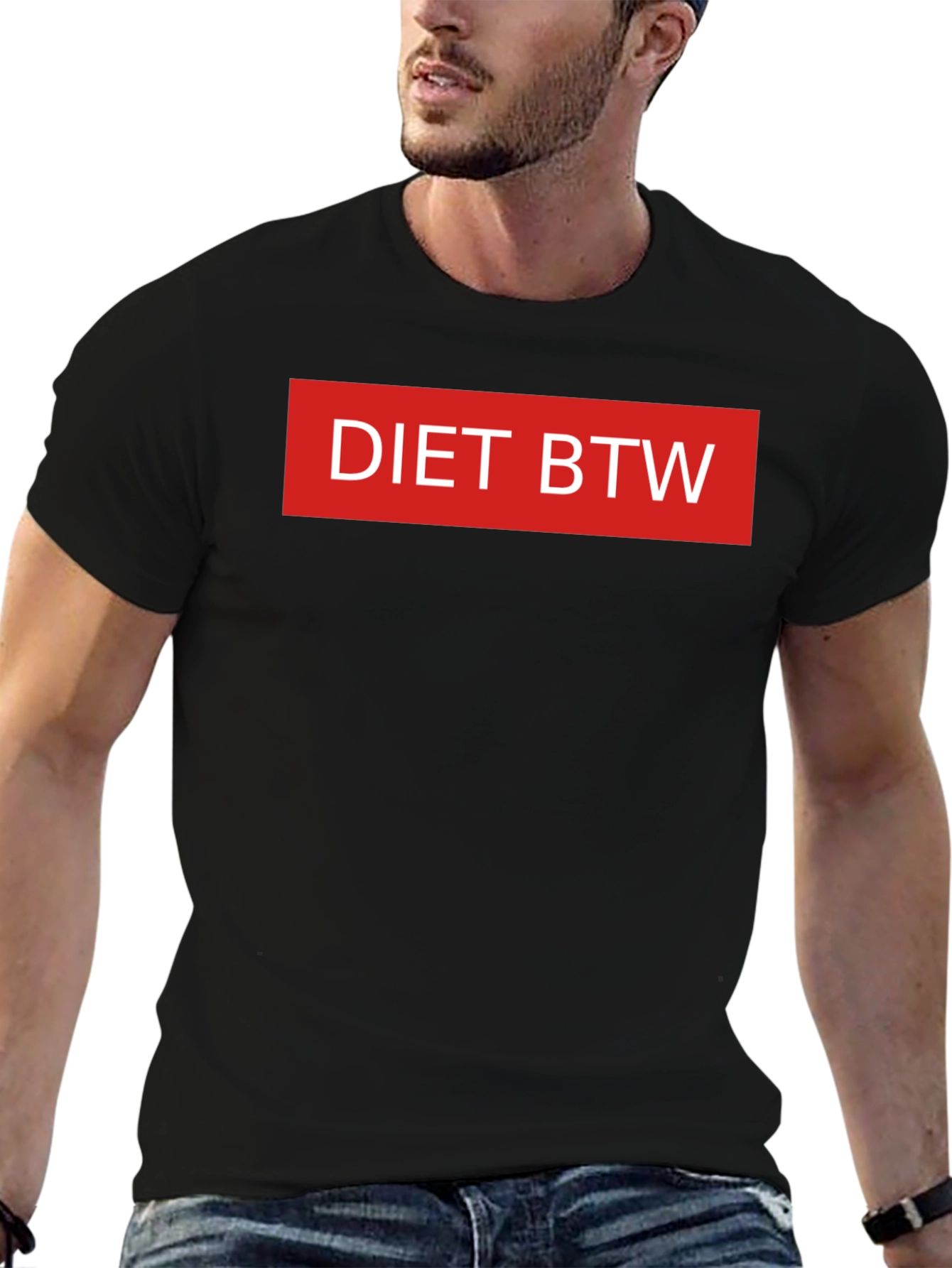 Diet BTW Graphic Tee - Black Casual T-Shirt