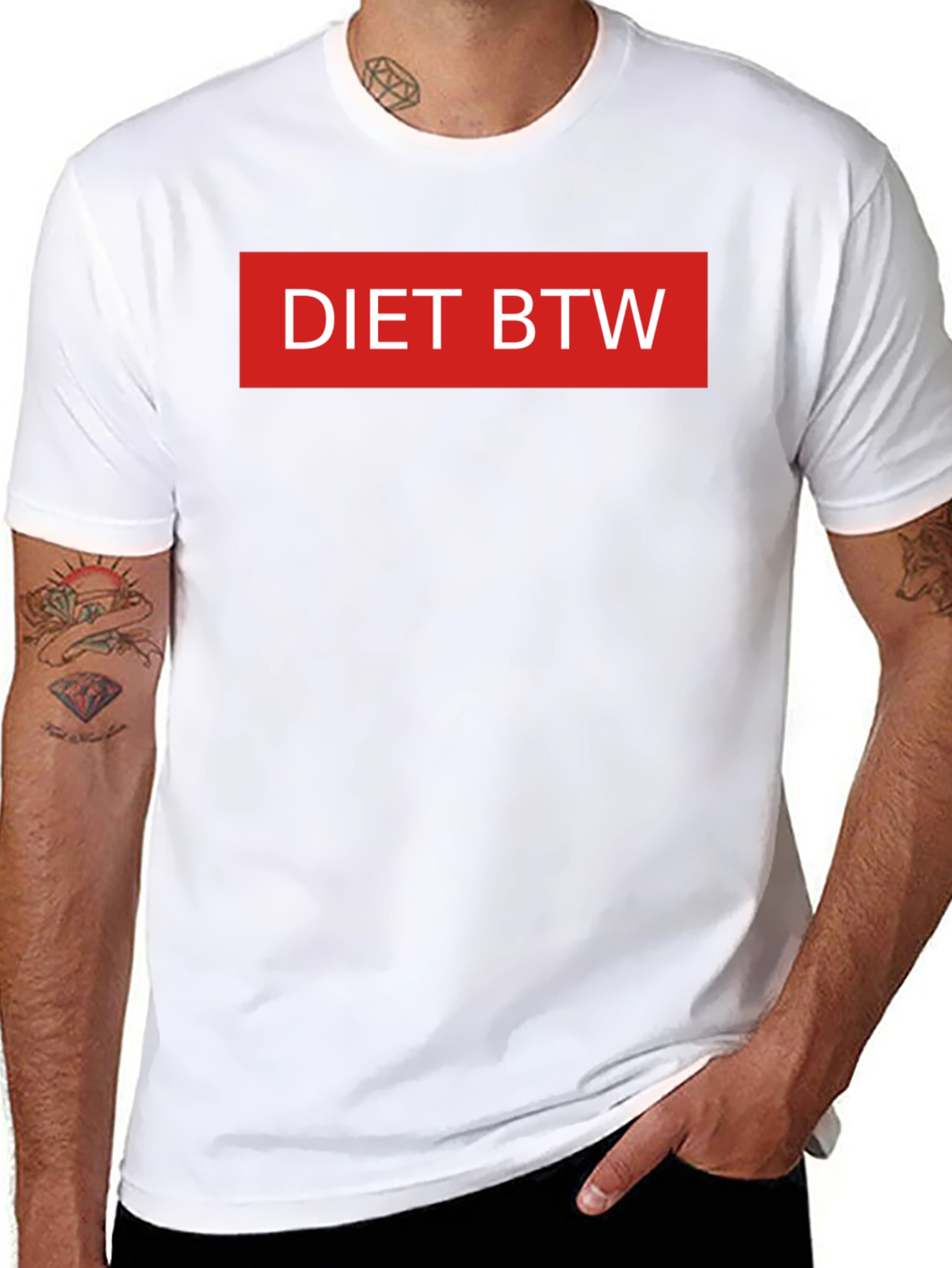 Diet BTW Graphic Tee - Black Casual T-Shirt